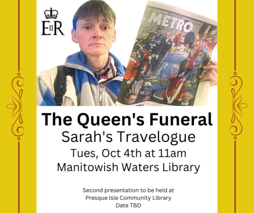 The Queen’s Funeral Sarah’s Travelogue Tues (5.5 × 8.5 in) (Facebook Post)