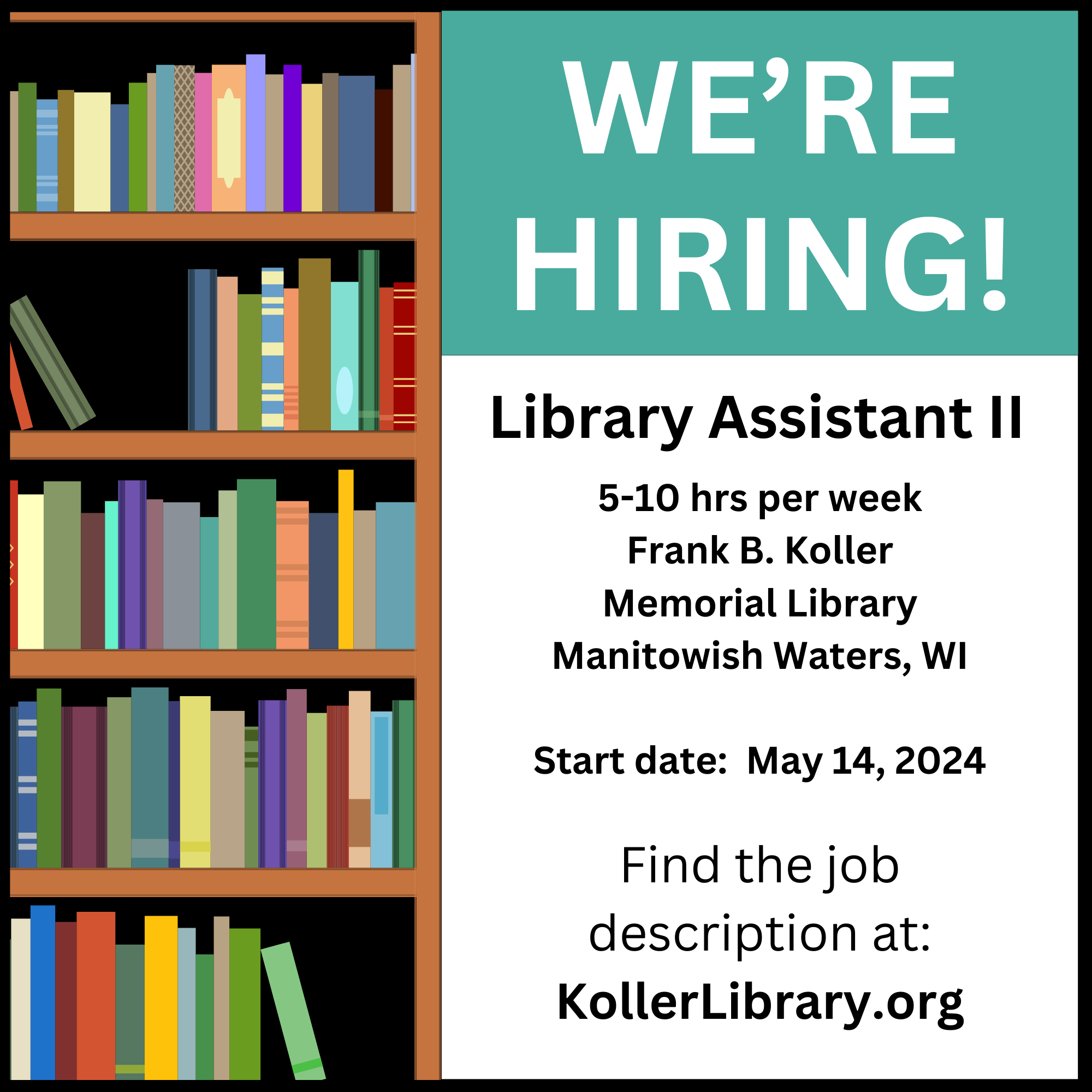 We’re hiring assistant ii